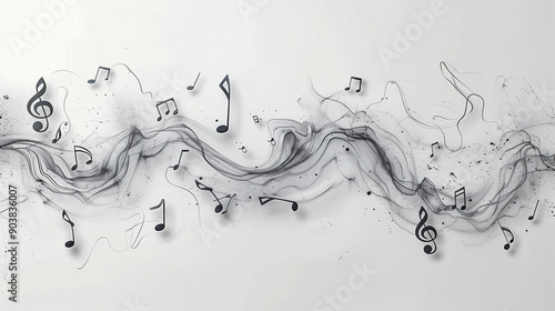 chalk-sketched musical symbols
