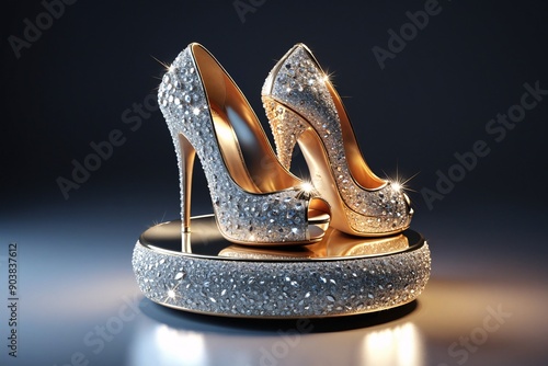 Sparkling Diamond High Heels.