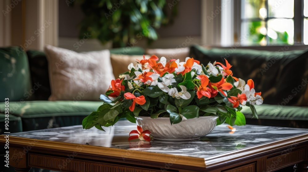 Obraz premium ivy flowers on coffee table