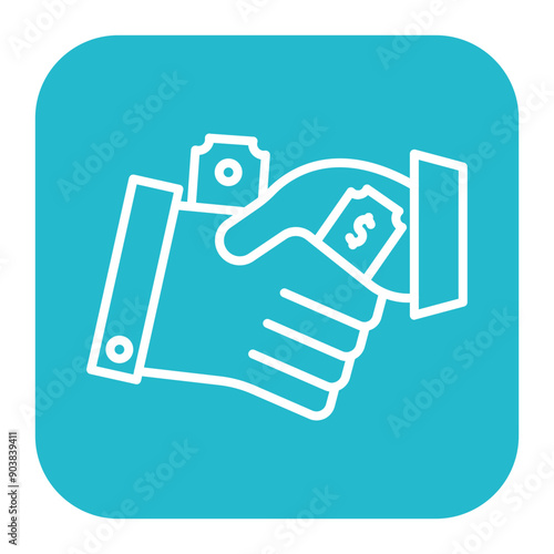 Unethical Handshake Icon