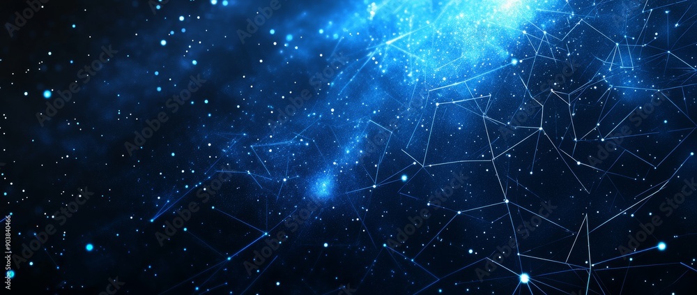 Design digital technology concept. 3D illustration of abstract futuristic technology with polygonal shapes on dark blue background. Design digital technology concept. 3D illustration of abstract futuristic technology with polygonal shapes on dark blue background.