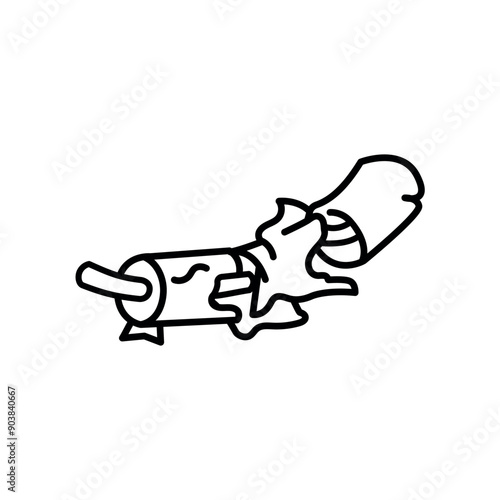 Guillain-Barre syndrome line black icon. Sign for web page, mobile app,