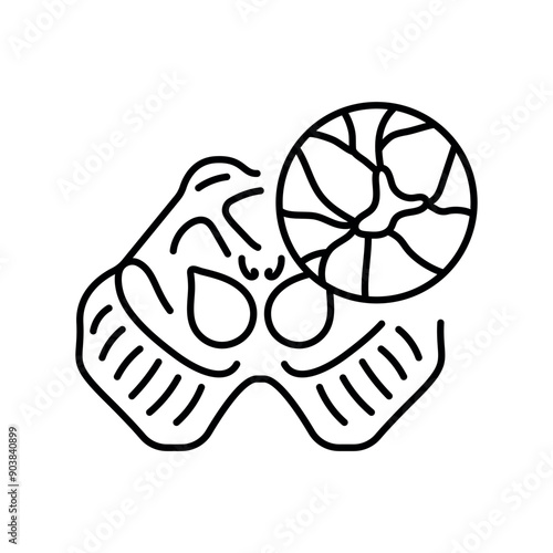 Parkinson's disease line black icon. Signs for web page, mobile app,