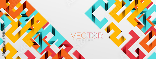 Color bend lines with shadow texture effect. Vector Illustration For Wallpaper, Banner, Background, Card, Book Illustration, landing page