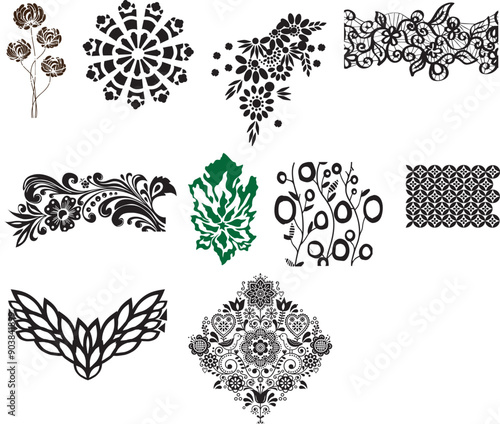 Design  Pattern for high fashion Embroidery handwork and machine work