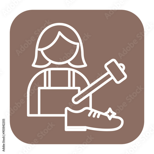 Shoe Maker Lady Icon