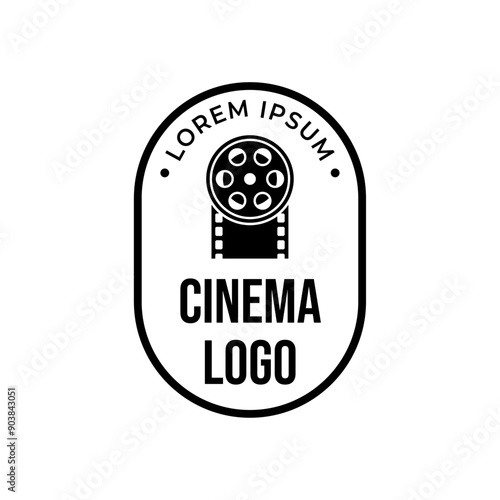 Cinema Logo Vector Template Isolated On White Background