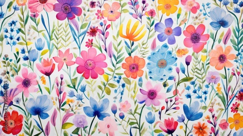 floral water color flowers