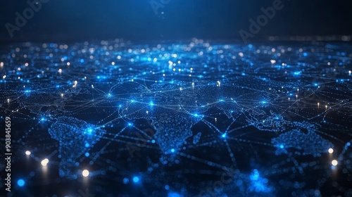 The concept of connections and information transfer around the world in 3D