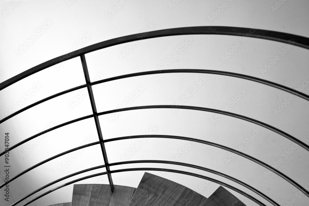 Fototapeta premium Railings and stairs, Paris, France, Europe