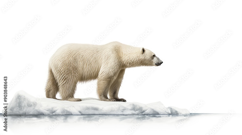 Fototapeta premium polar wildlife white background