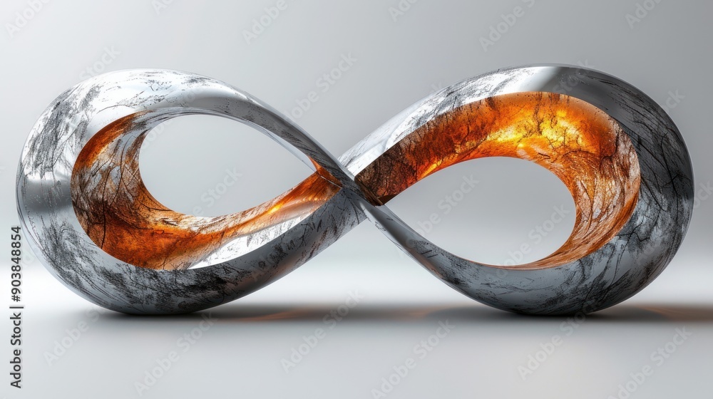 Infinity Symbol: A Metallic Sculpture Infinity Symbol: A Metallic Sculpture