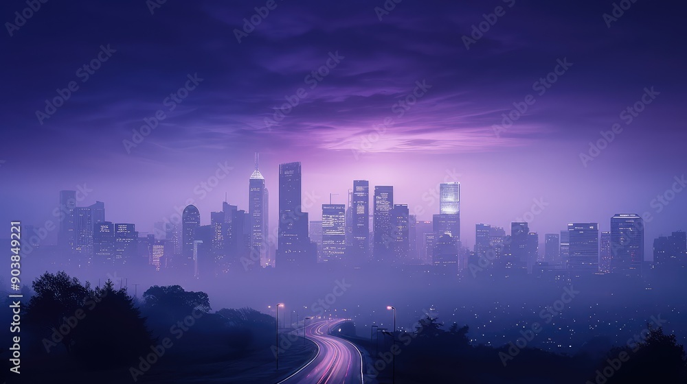 Fototapeta premium dusk purple mist
