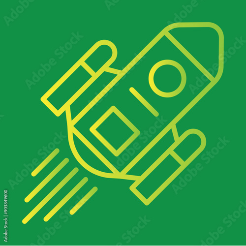 Space Rocket Launch Icon Design