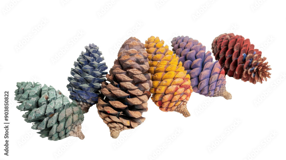 Pine cone set on transparent background Pine cone set on transparent background