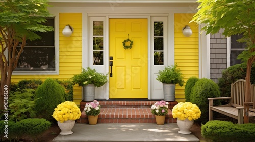 Fototapeta Naklejka Na Ścianę i Meble -  finish painted front door