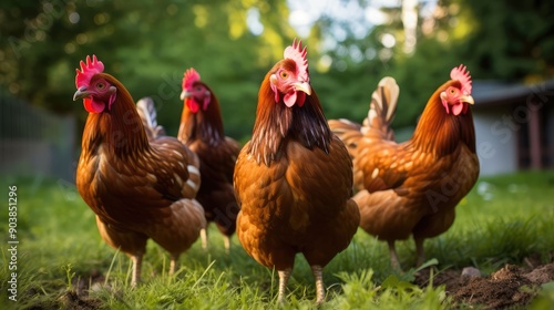 farming rhode island red hen