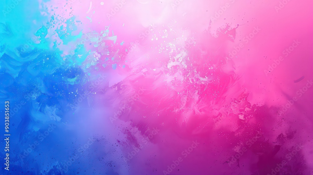 Abstract Watercolor Painting with Pink and Blue Abstract Watercolor Painting with Pink and Blue