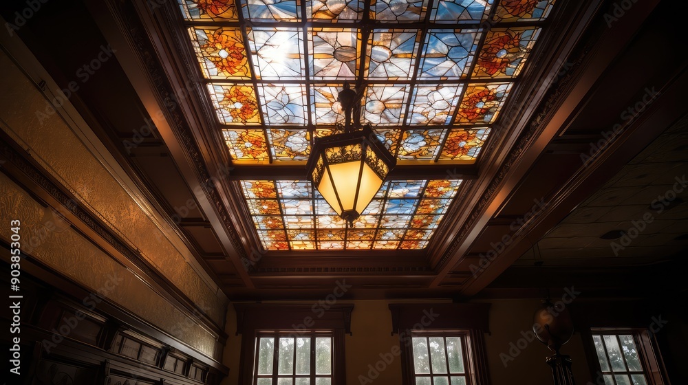 Obraz premium sky stained glass light