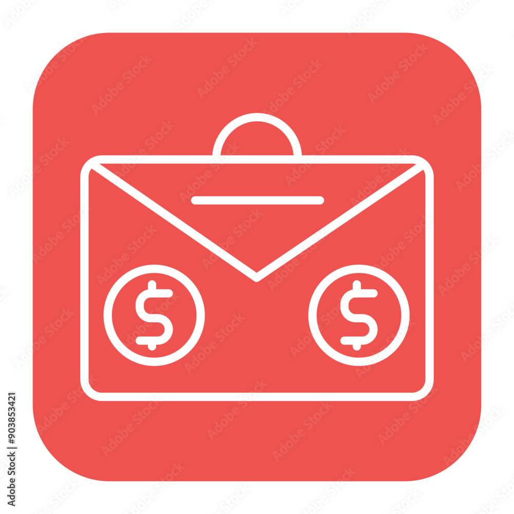 Money Suitcase Icon Money Suitcase Icon