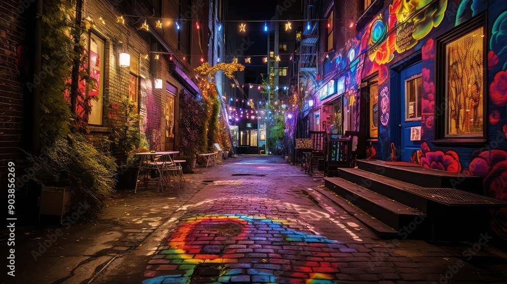 Fototapeta premium fairy light city