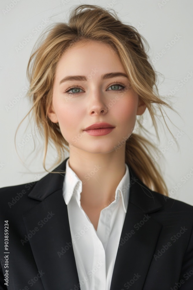 A businesswoman wearing formal suit isolated created with Generative AI A businesswoman wearing formal suit isolated created with Generative AI