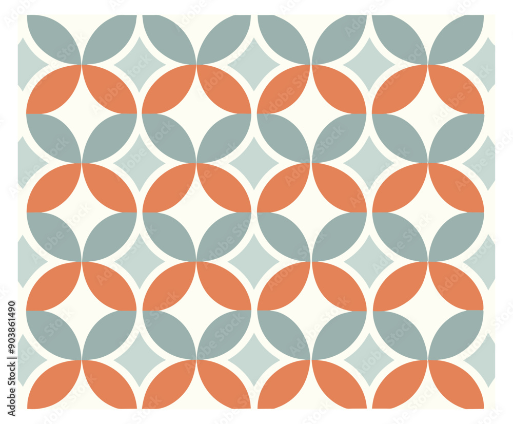 Fototapeta premium Simple minimal retro style background graphic