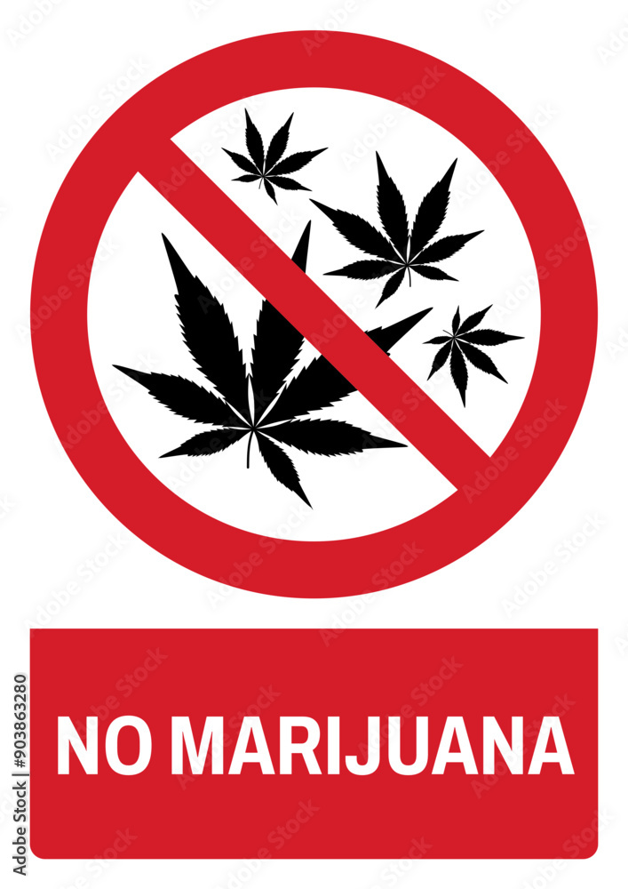 ISO prohibition safety signs_no marijuana size a4/a3/a2/a1 ISO prohibition safety signs_no marijuana size a4/a3/a2/a1