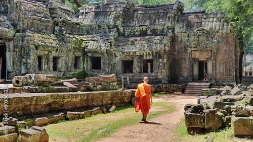 Cambodia. Ta Prohm is the modern name of the temple in Siem Reap, Cambodia, built in the Bayon style largely in the late 12th and early 13th centuries and originally called Rajavihara.