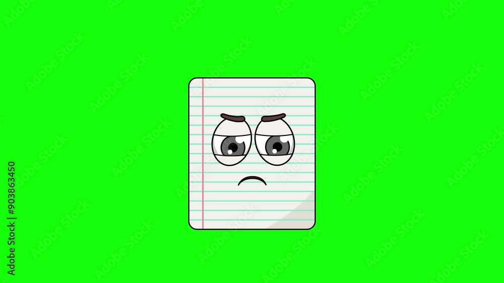 Angry emoticon of paper character, loop animation emoji Angry emoticon of paper character, loop animation emoji