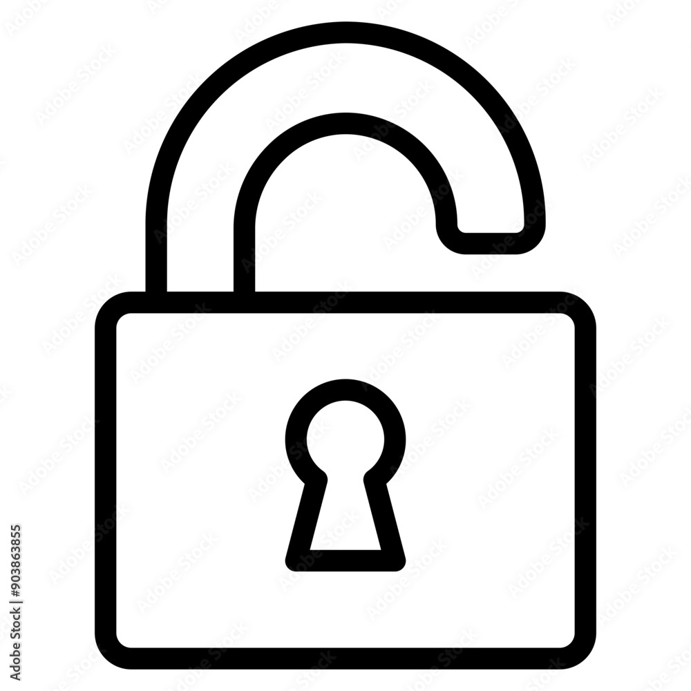 Padlock icon, security icon. Padlock icon, security icon.