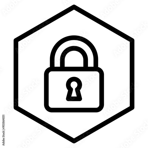 Security shield or virus shield lock icon for apps and websites