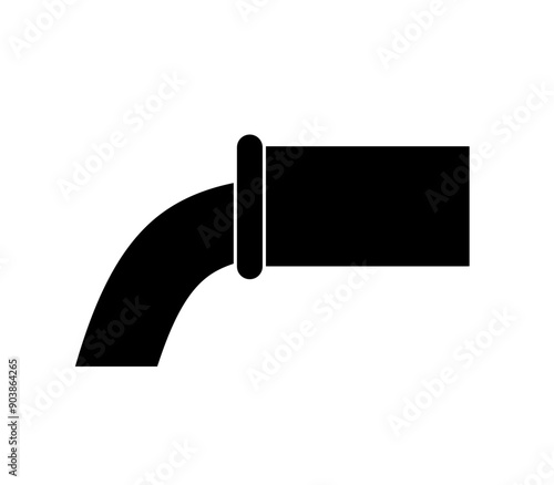 drain pipe icon vector on white background. waste pipe icon