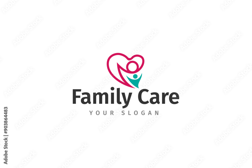 Family care logo template for health and medical Family care logo template for health and medical