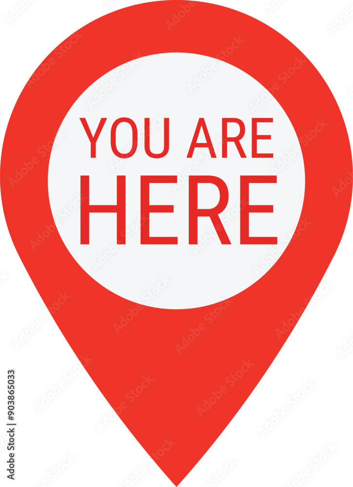 Red pin marker with text Red pin marker with text