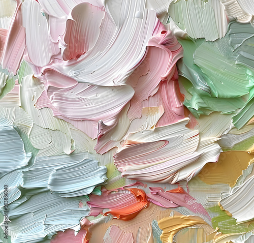 Soft pastel colored brush strokes in an abstract textured pattern
