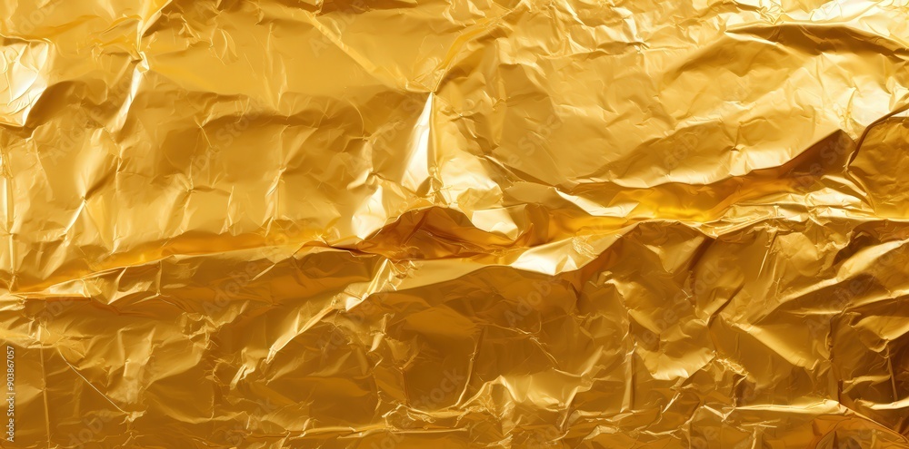 Golden Crumpled Foil Texture Golden Crumpled Foil Texture