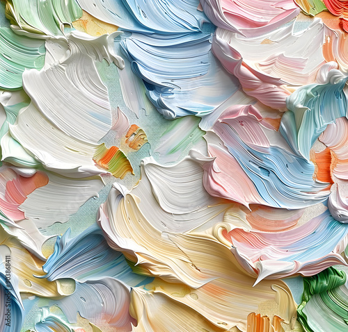 Soft pastel colored brush strokes in an abstract textured pattern