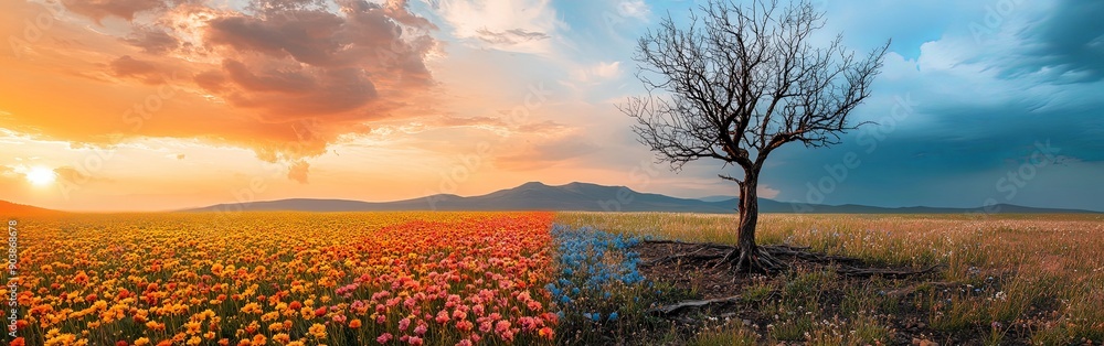 custom made wallpaper toronto digitalDramatic Contrast Between Life and Death
