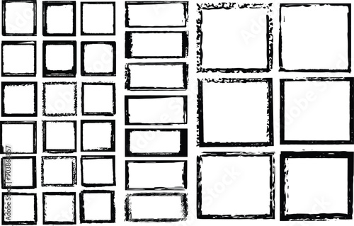 Vector Black Grunge Brush set	