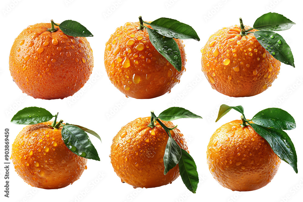 Fresh oranges with leaves and water droplets isolated on white background, showing vibrant color and juicy texture, perfect for fruit themes. Fresh oranges with leaves and water droplets isolated on white background, showing vibrant color and juicy texture, perfect for fruit themes.