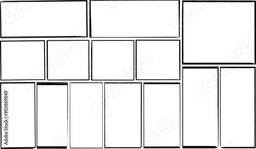 Vector Black Grunge Brush set	