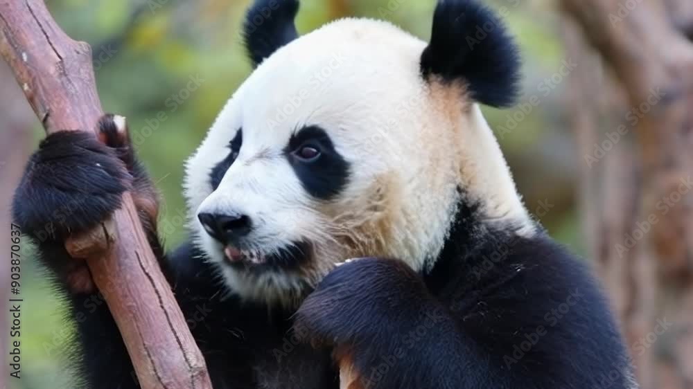 Pensive Panda in Natural Habitat Pensive Panda in Natural Habitat