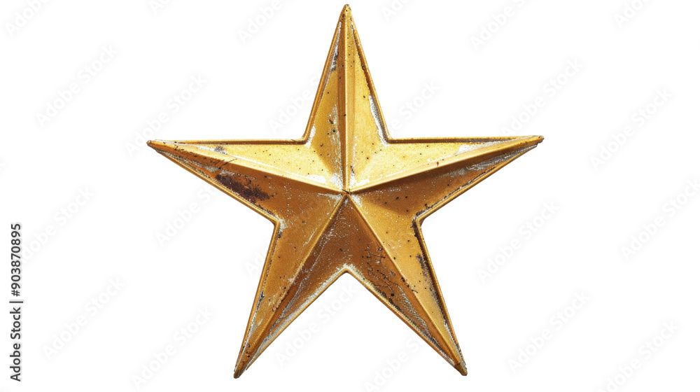 Obraz premium Gold star on transparent background 