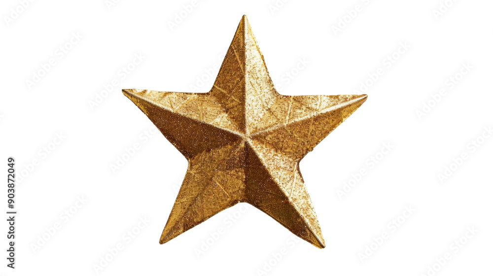 Gold star on transparent background Gold star on transparent background