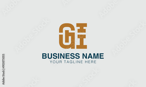 Fotografie GI G gi initial logo | initial based abstract modern minimal creative logo, vector template image