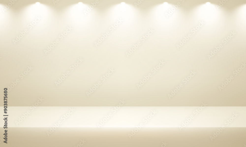Empty beige studio room background. Space for selling products on the website. Empty room with spotlight effect. Vector illustration. Empty beige studio room background. Space for selling products on the website. Empty room with spotlight effect. Vector illustration.