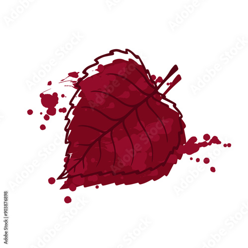 Abstract, decorative autumn leaves. Vector graphics.