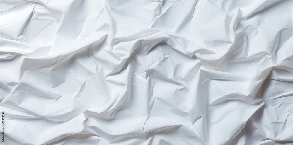 Abstract Wrinkles of White Fabric Abstract Wrinkles of White Fabric