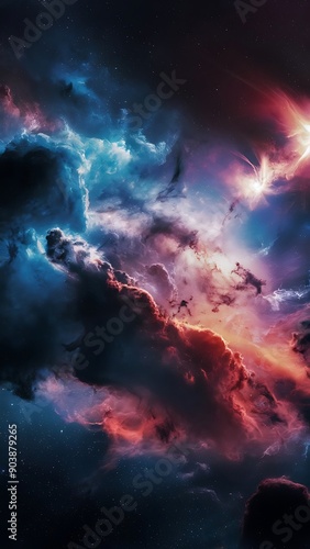 Wallpaper Mural Colorful space galaxy cloud nebula. Stary night cosmos. Universe science astronomy. Supernova background wallpaper Torontodigital.ca